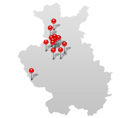 Karte der Spielst&auml;tten in OWL